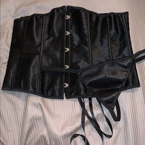 Fashion corset and thong set